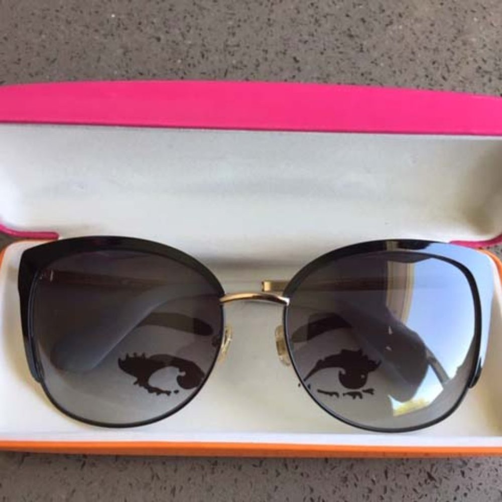 KATE SPADE GENICE/S AUTHENTIC SUNGLASSES GOLD/BRN